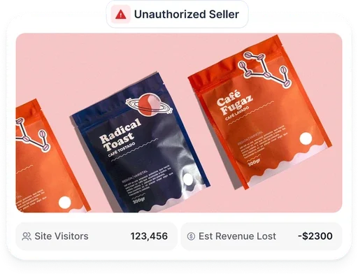 Unauthorised seller using product photos, with visitors and revenue lost